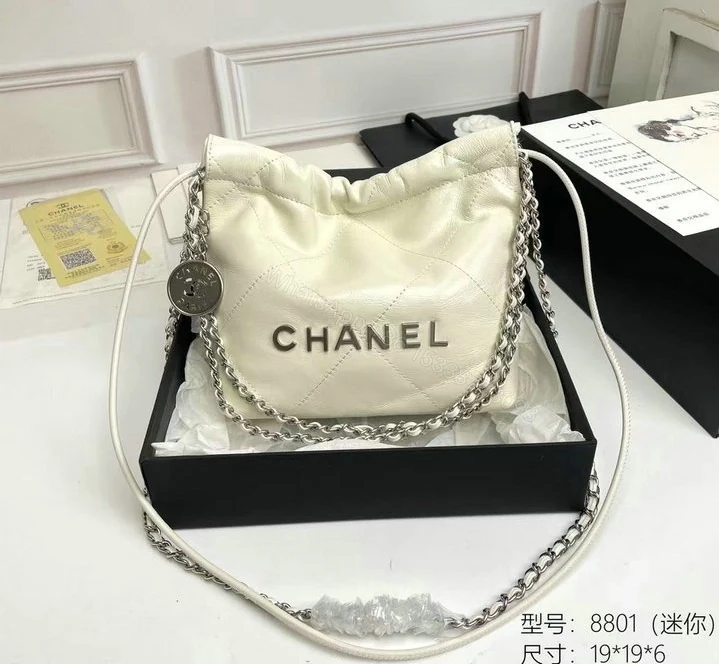 View 2 of Chanel 22 Mini Handbag QS7719 – White Calfskin