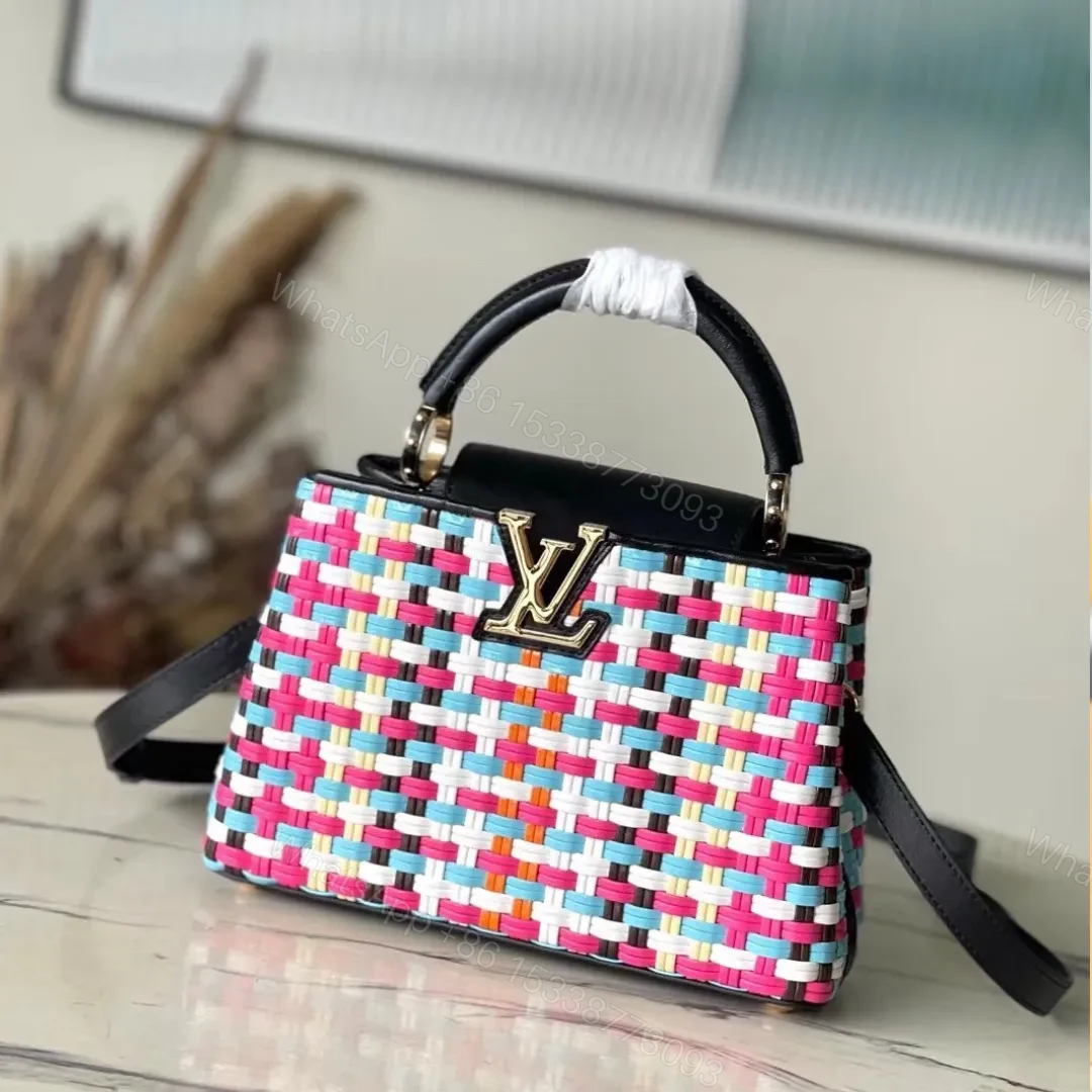Louis Vuitton LV Capucines Plaid Pattern Handbags 27x18x9cm — view 1
