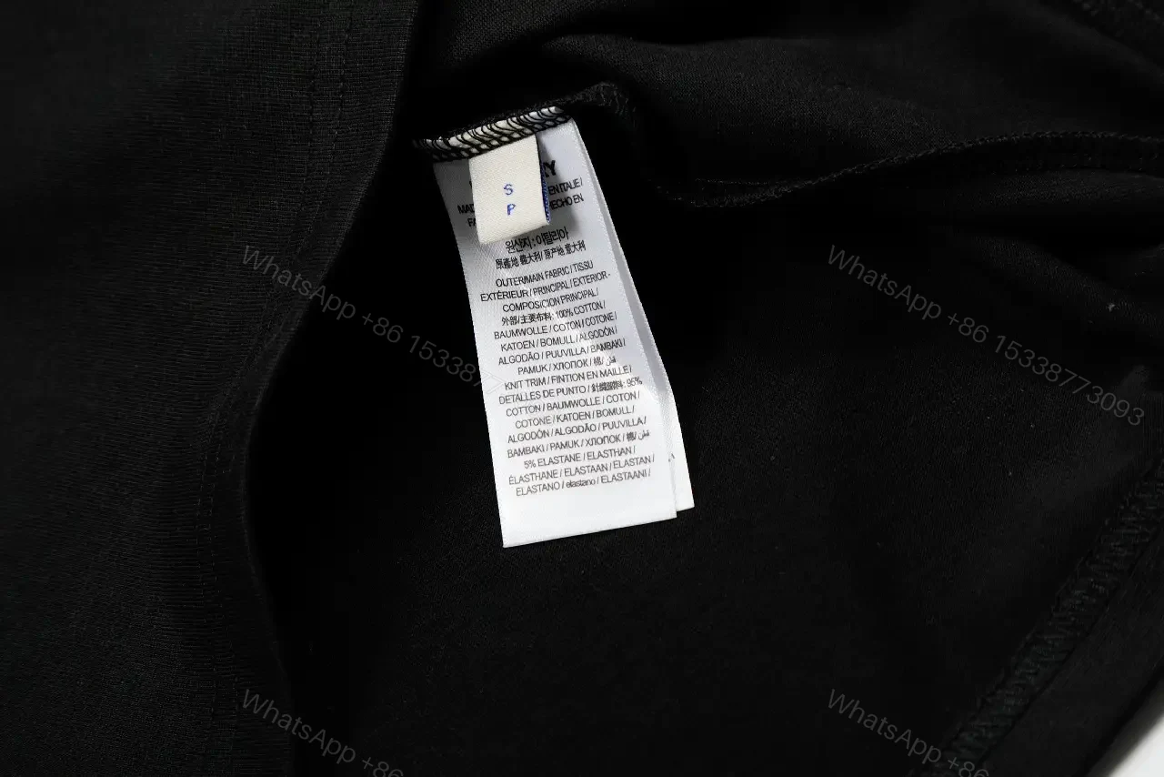 View 3 of Bold Logo Tee: Black Cotton, Modern Streetwear, Plaid Logo, Tee