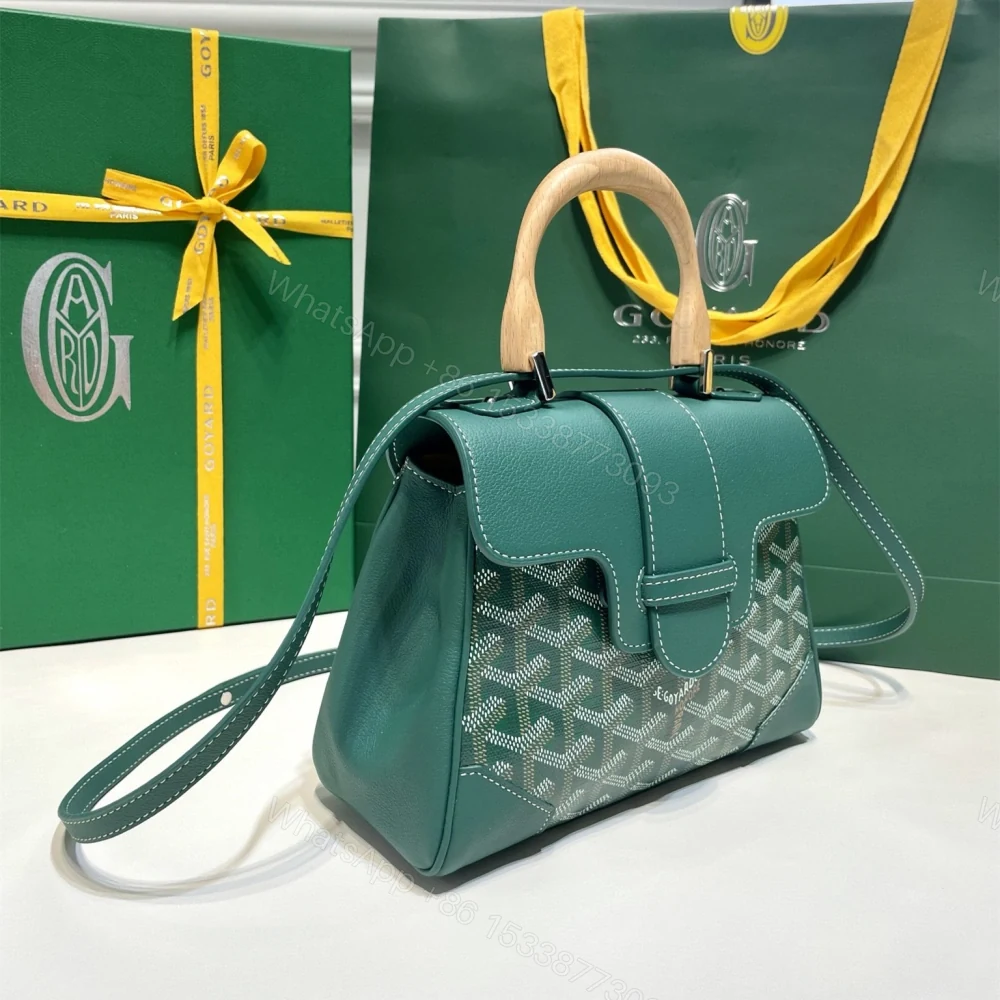 View 4 of 高仿Goyard*SAIGONR櫸木手柄單肩包綠色免檢版