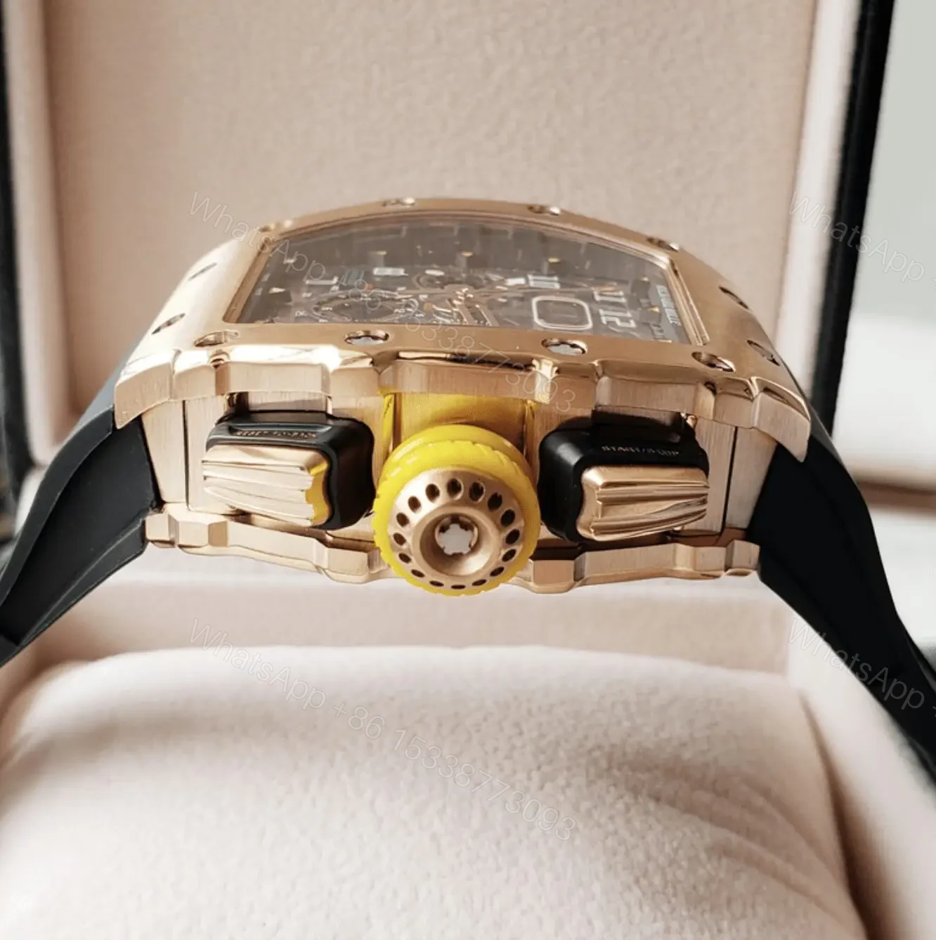 View 4 of Richard Mille Swiss Made Clone RM 11-03 Flyback Chronograph Full Rose Gold