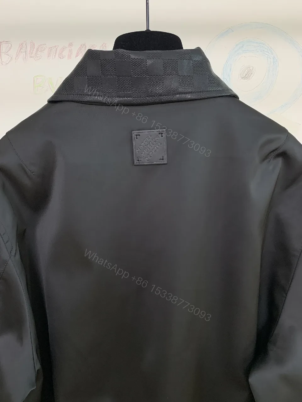 View 2 of Black Quilted Collar Bomber: Subtle Luxury, Everyday Wear