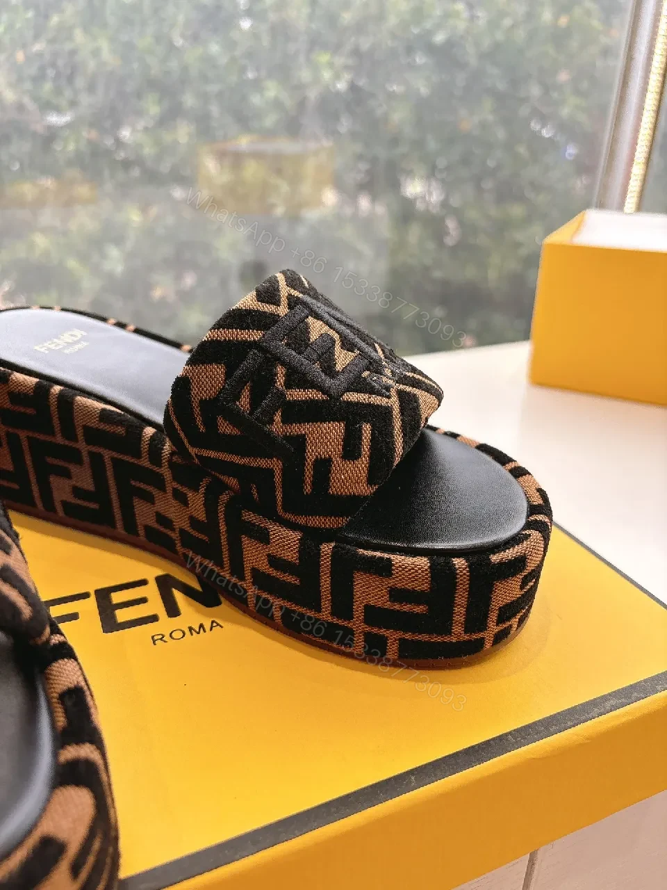 View 6 of Statement Jacquard Slip-Ons: Luxe Open-Toe Footwear