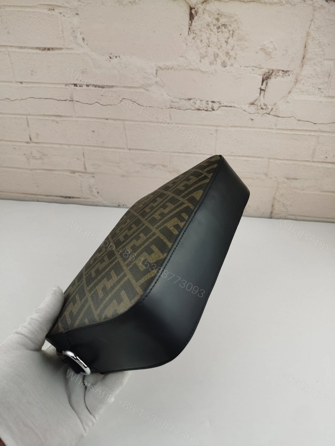 View 6 of Fendi Perforated Logo Shoulder Bag