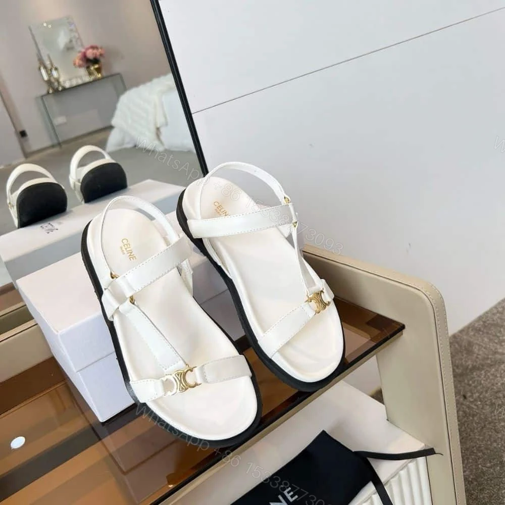 View 5 of CELINE MAUD SANDAL WITH TRIOMPHE WHITE 362225042C 01BC