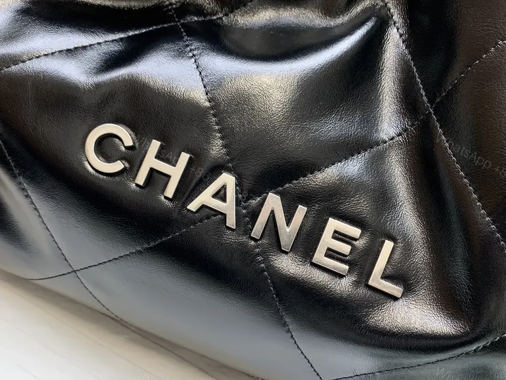 View 6 of Chanel-Inspired Quilted Black Leather Tote: Luxury That Moves