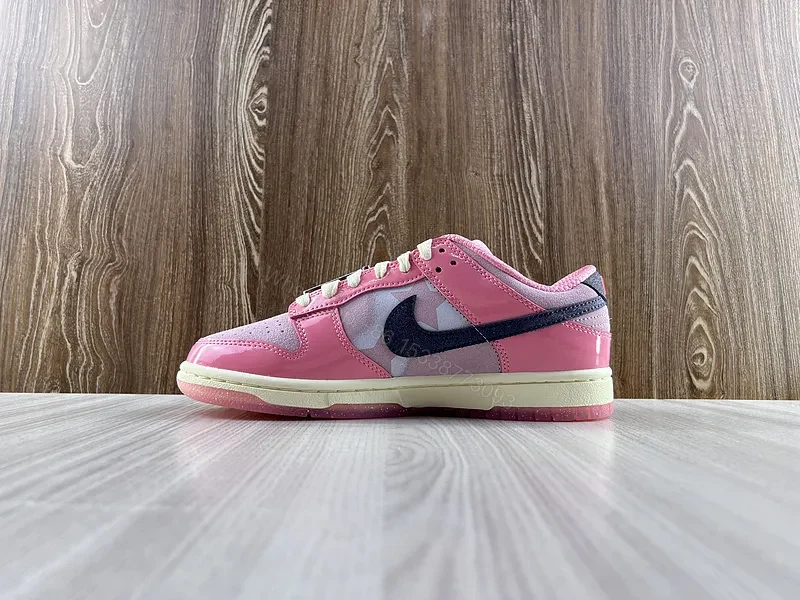 View 3 of Chunky Pink & Navy Nike-Inspired Luxury Sneaker, All-Day Comfort