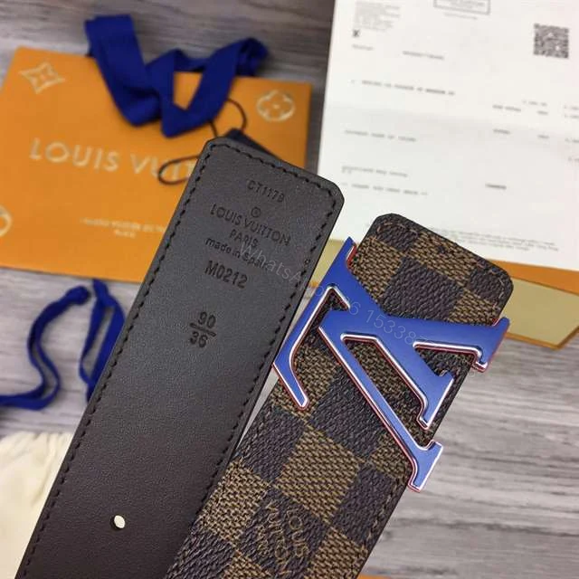 View 8 of LOUIS VUITTON INITIALES 40MM REVERSIBLE DAMIER EBENE CANVAS BELT – B85
