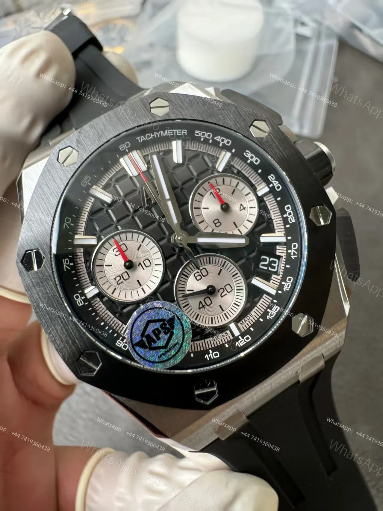 View 9 of Audemars Piguet Super Clone Royal Oak Offshore Black Dial 26420 Chronograph 43mm