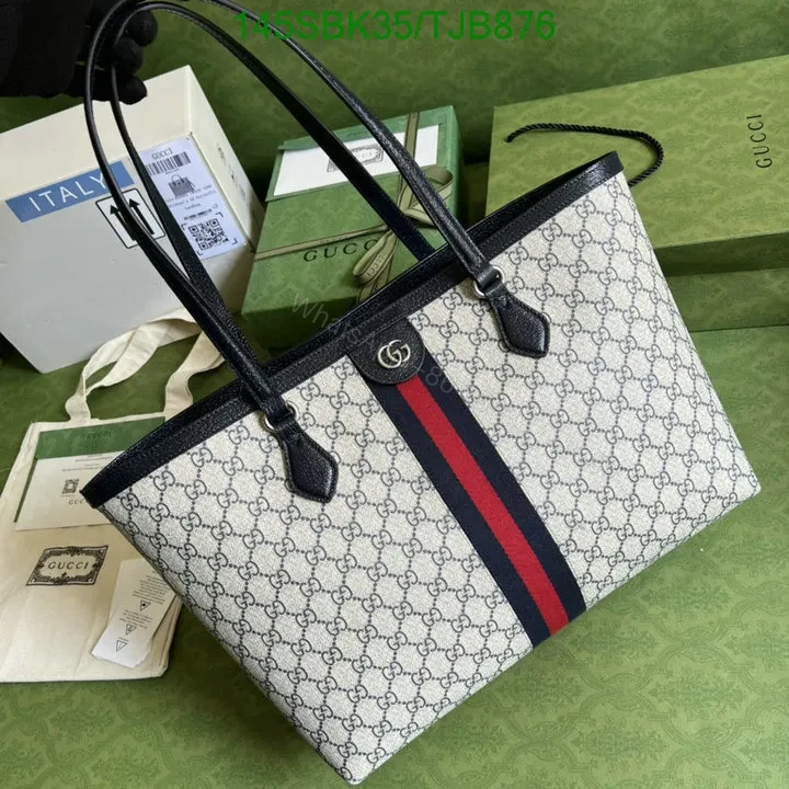 View 26 of Gucci Beige and Blue Medium Tote Bag in GG Supreme Canvas HB685