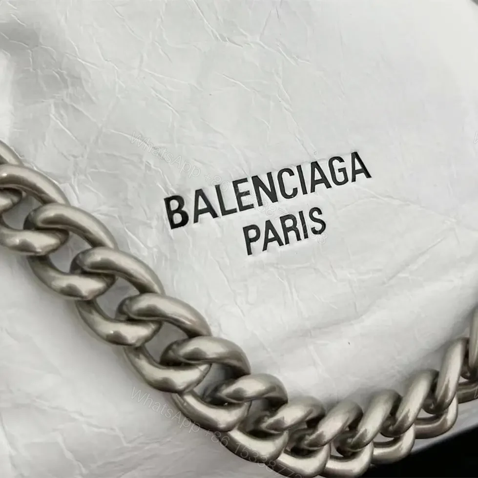 View 12 of 高仿Balenciaga2023Crushtote褶皺牛皮手拎袋小號