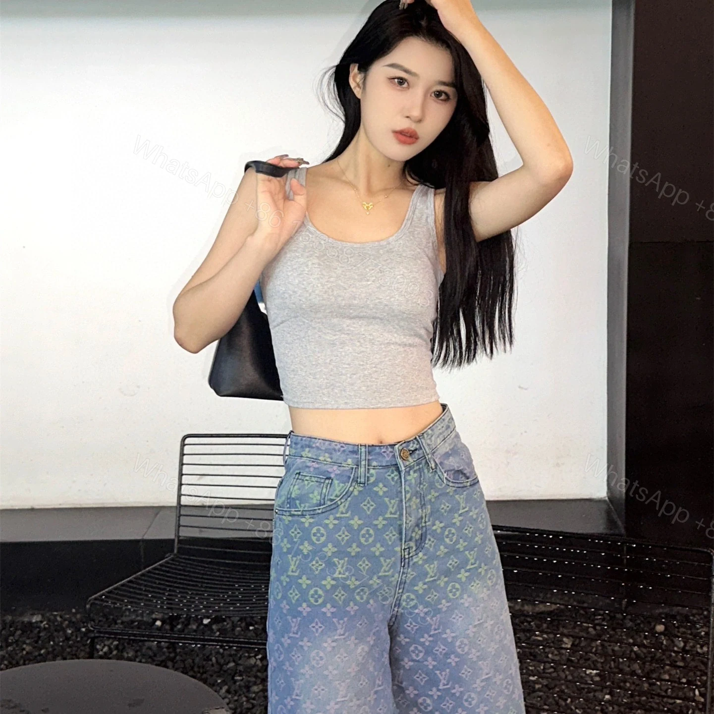 View 15 of 高仿LV*SS23系列1AB928彩色提花牛仔套裝