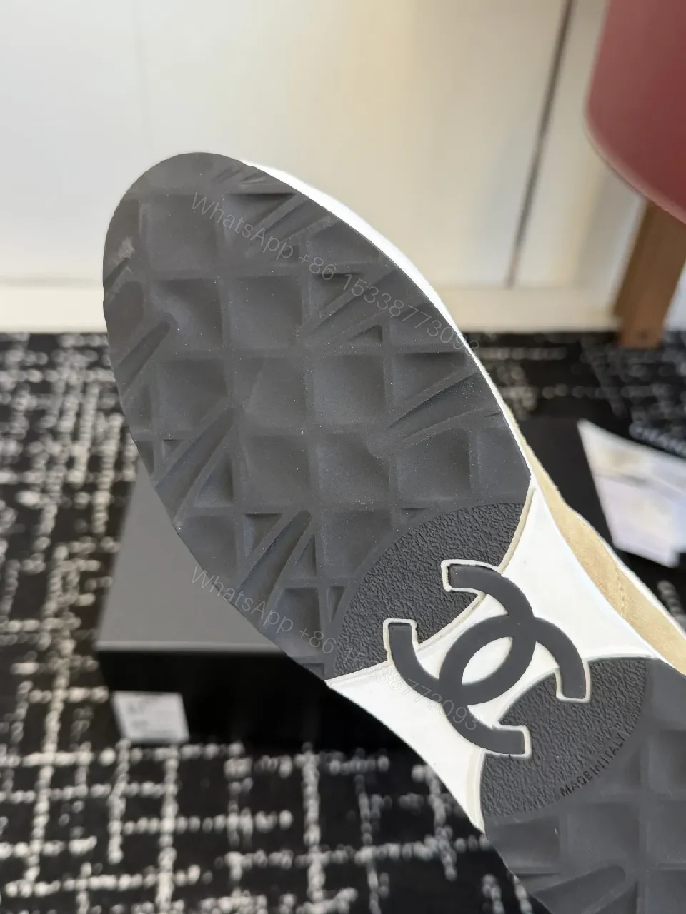 View 6 of Quilted Leather Sneaker: Luxe Chanel-Inspired Comfort Shoes