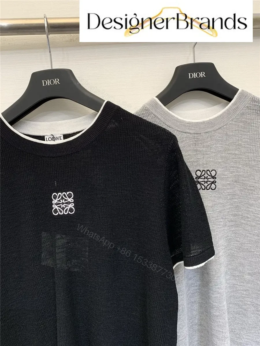 View 3 of Loewe Black Knitted Short-Sleeve Top