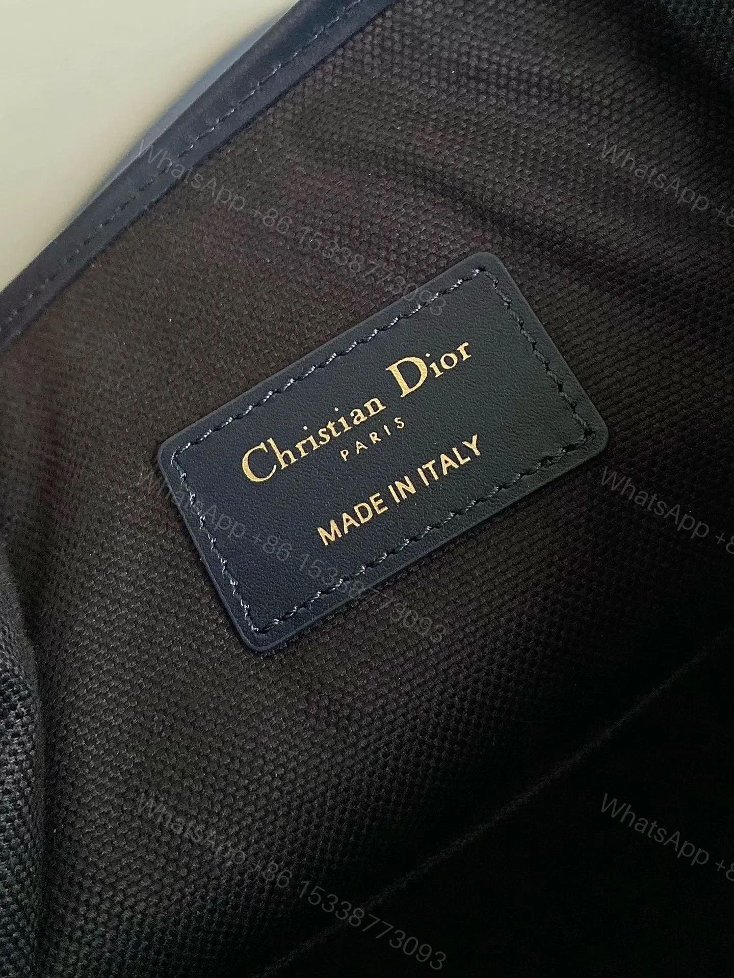 View 8 of Dior Cest Canvas Backpack Super Embroidered Pattern Black 24x10x24.5cm