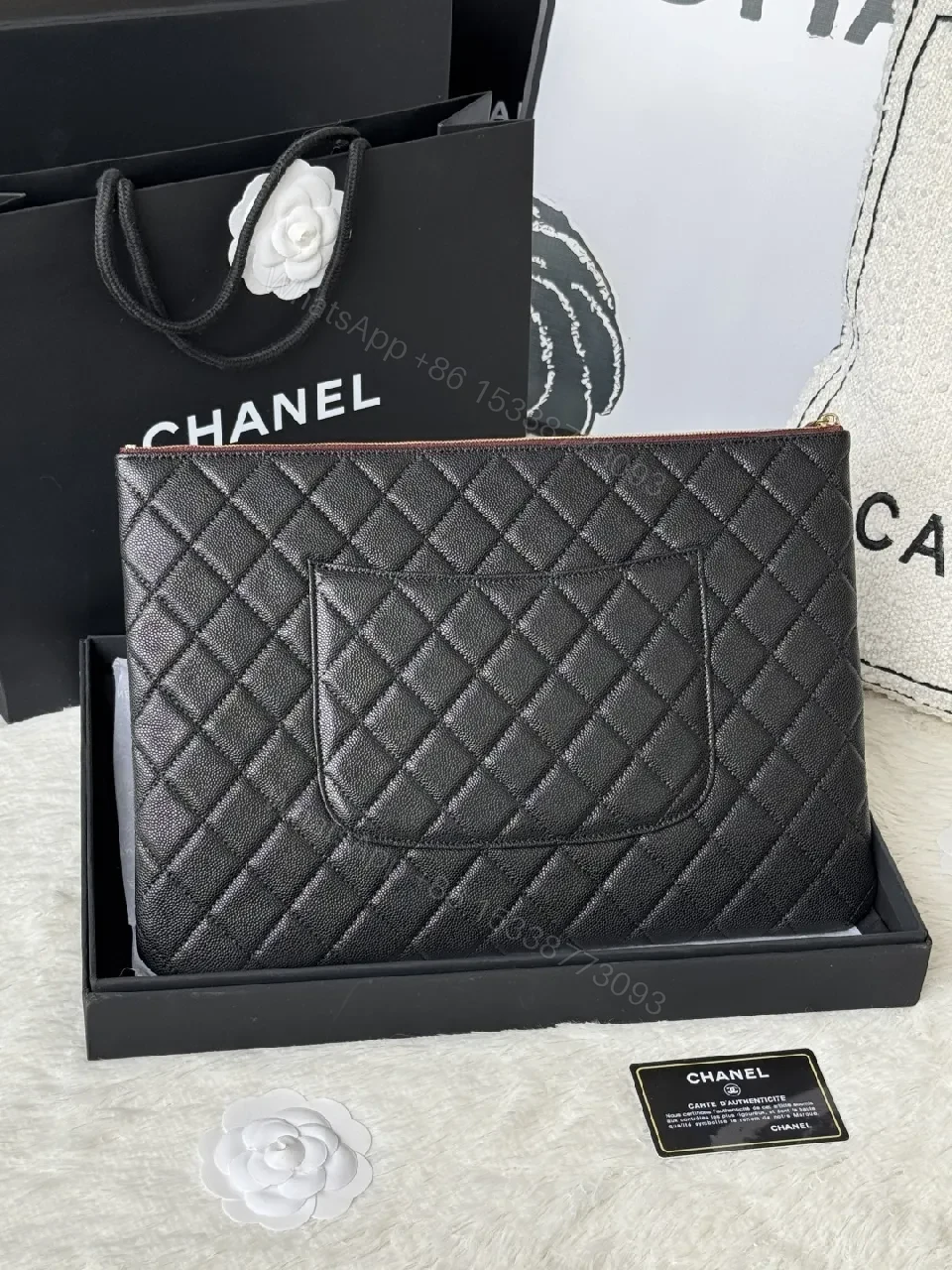 View 8 of Quilted Lambskin Wallet Clutch - Luxury, Compact, Versatile