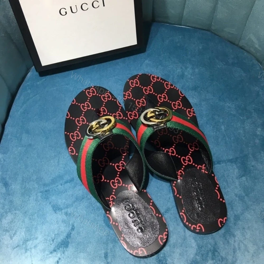 View 2 of Gucci GG Thong Web Sandal Black 612138 H9020 8476