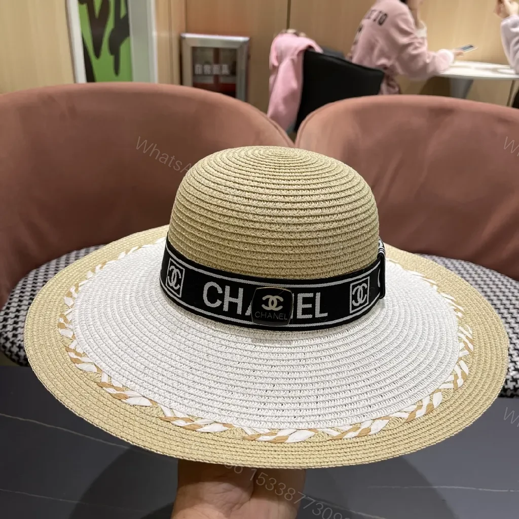 View 3 of Straw Hat with Signature Band: Elegant, Breathable Sunwear