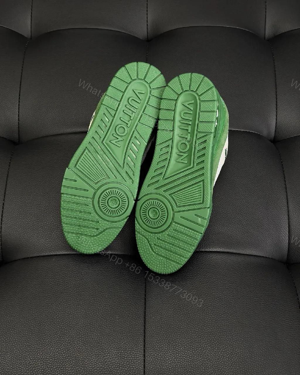 View 9 of Refined Court Sloan Sneakers: White & Emerald Green Lux Style