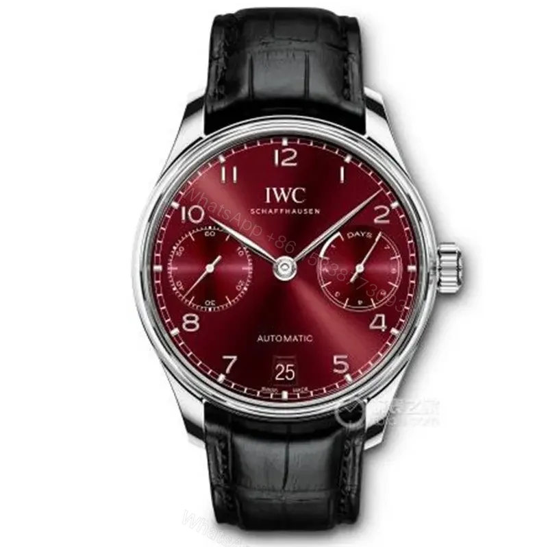 Super Replica IWC Portugieser Red Dial Watch — view 1