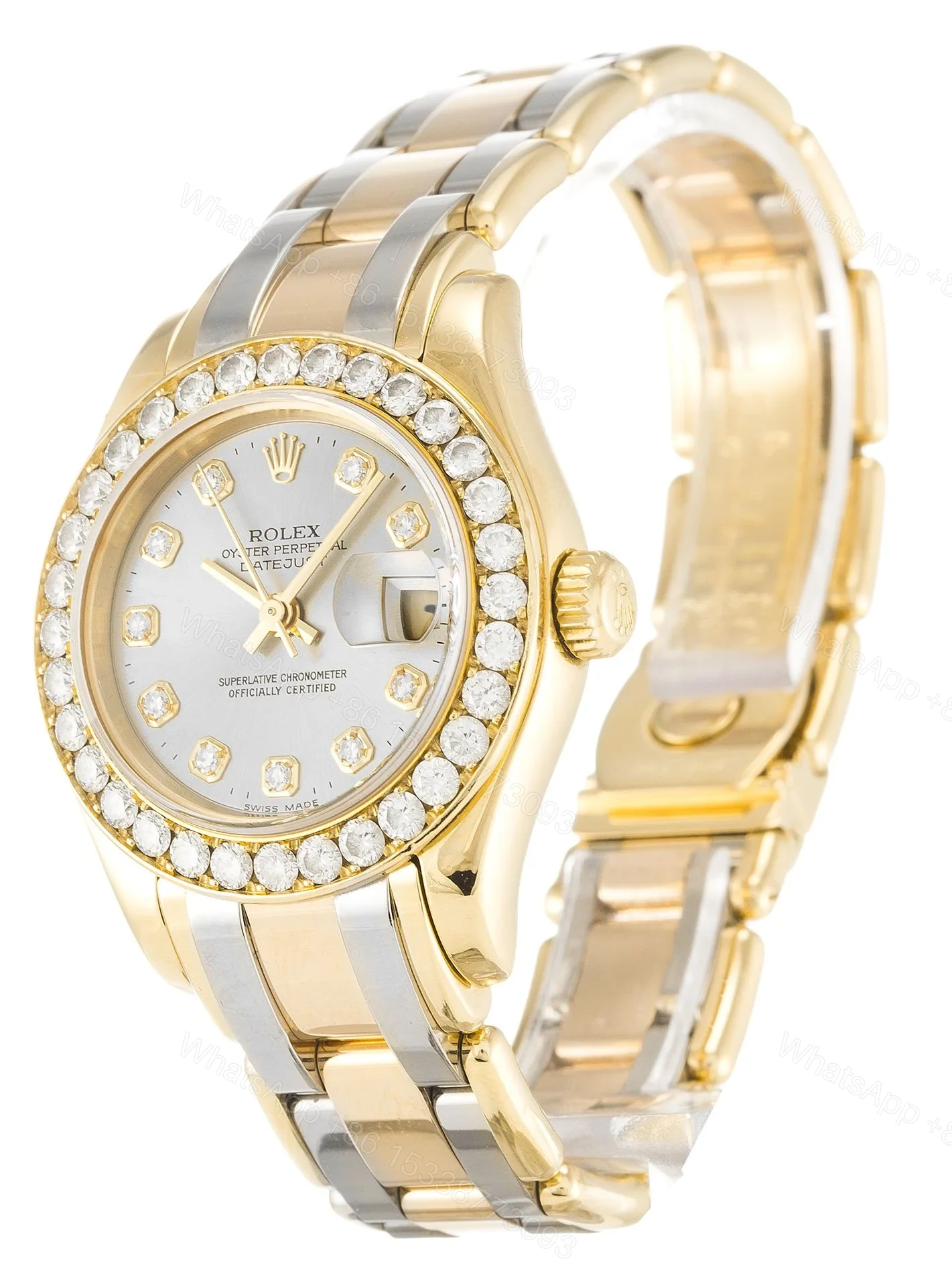 View 2 of Replica Rolex Pearlmaster Champagne Dial 80298