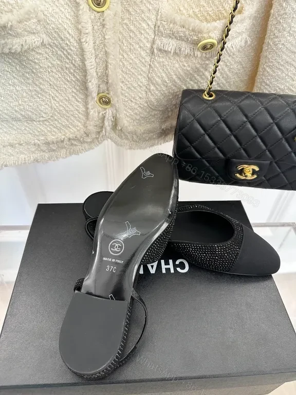 View 6 of Chanel-Inspired Rhinestone Slingback Flats: Everyday Glamour