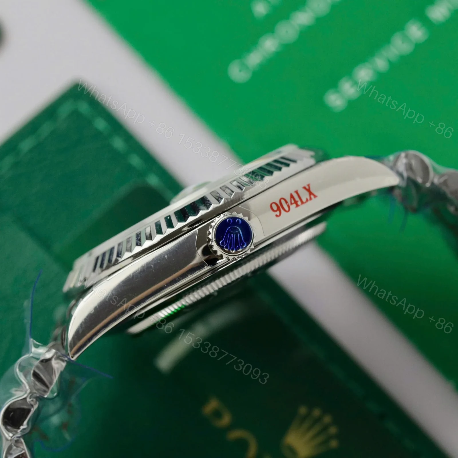 View 8 of Superclone Rolex Day-Date Bright Blue Diamond Dial 128239-0069 36 mm