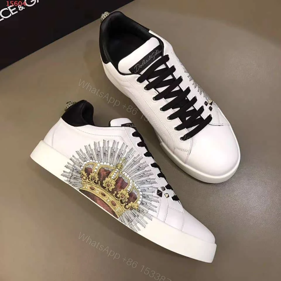 View 4 of DOLCE & GABBANA PRINTED CALFSKIN PORTOFINO SNEAKERS – DG9