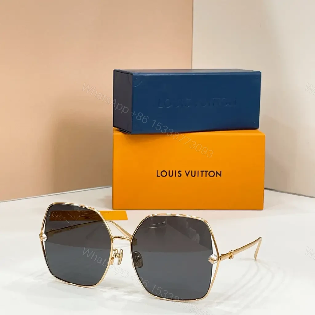 View 8 of Gold-Tone Monogram Sunglasses: Square Oversized Luxe Eyewear
