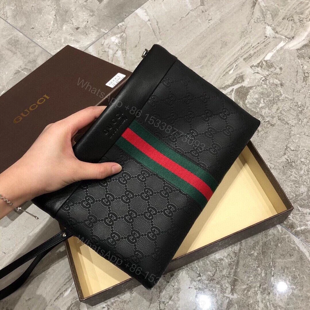 View 8 of GUCCI GG SUPREME WEB CLUTCH