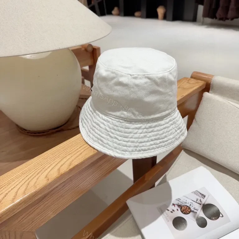 View 8 of White CELINE Logo Bucket Hat: Clean Minimal Luxury