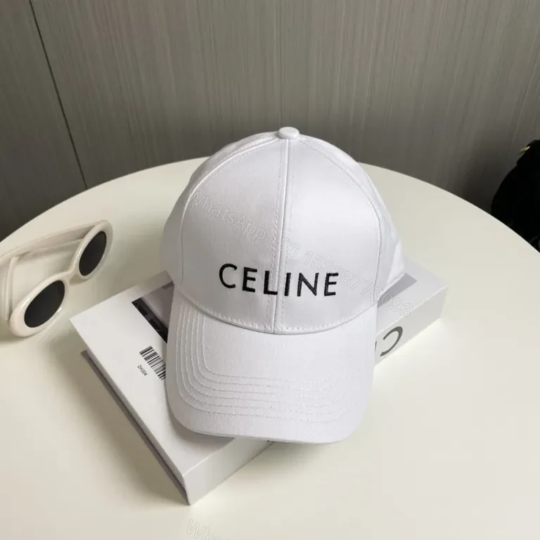 View 5 of Minimalist White CELINE Cap: Luxury Baseball Hat with Subtle Branding
