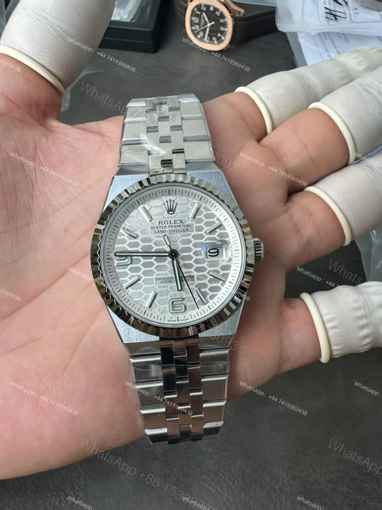 View 2 of Super Clone Rolex Land-Dweller M127334-0001 White Dial 7135 Movement 40mm