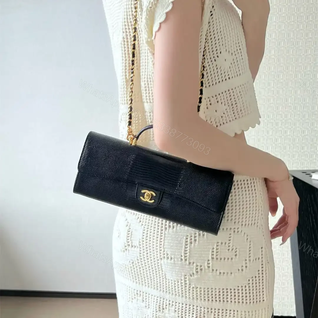 View 20 of 高仿Chanel*26A系列AP5280高級手工坊手拿包蜥蜴紋黑色免檢版