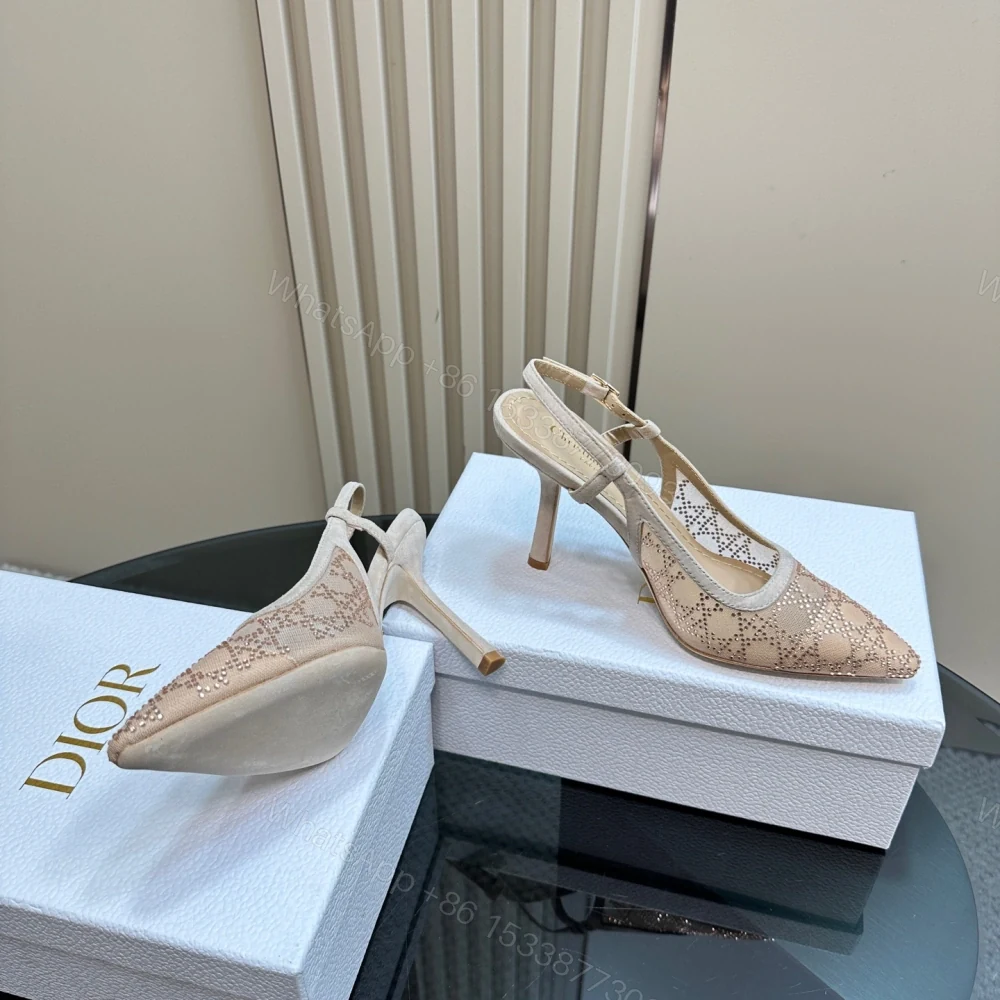 View 7 of 高仿Dior*Capture系列KCV301網鑽細高踭鞋10CM裸色免檢版