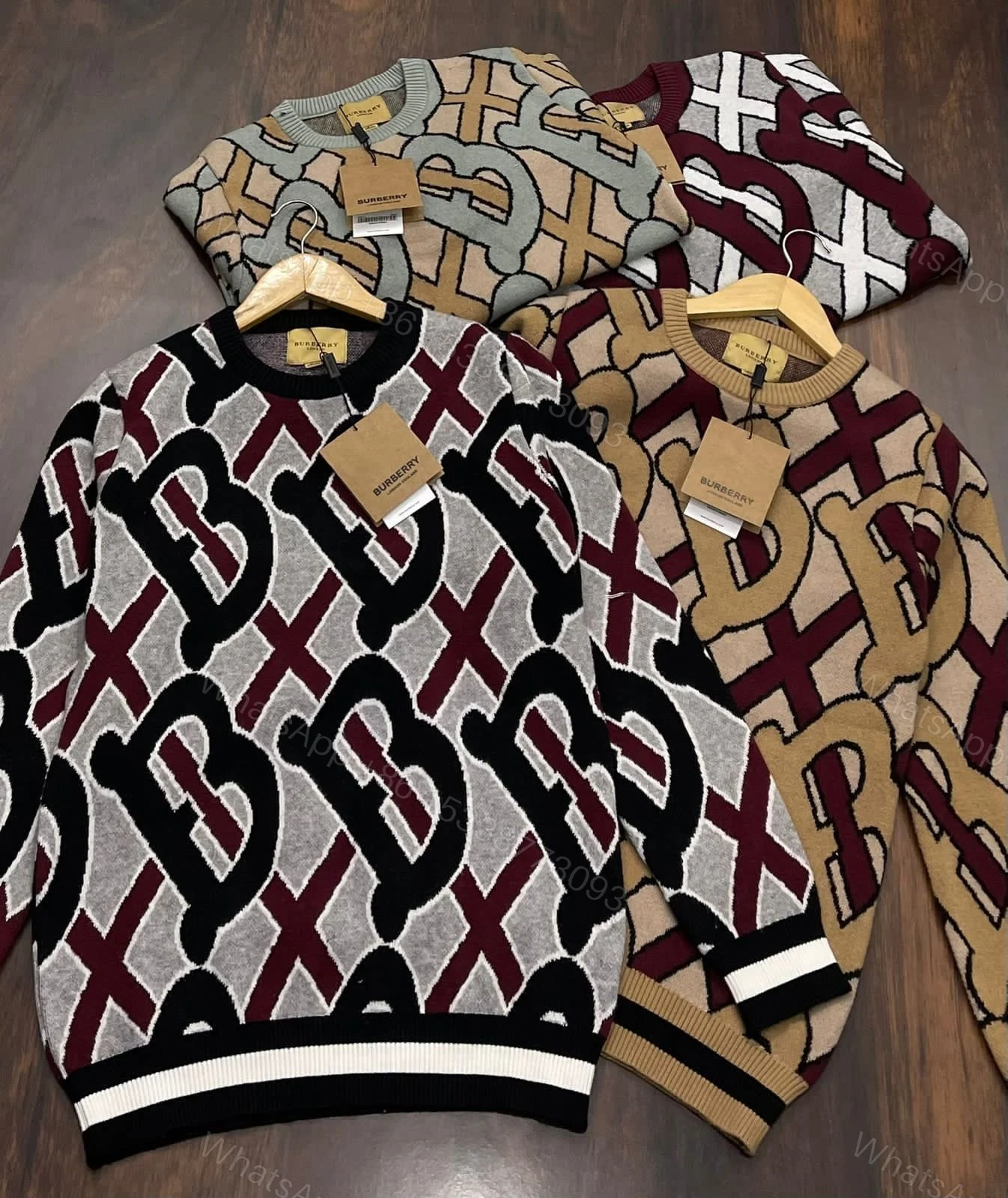 View 4 of FIRST COPY BURBERRY EXCLUSIVE ROUND NECK SWEATERS
