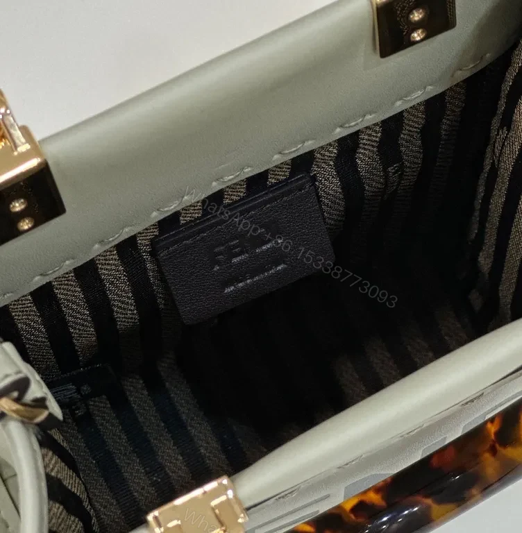View 8 of Structured Fendi Mini Handbag: Architecture & Luxe Signature Accents