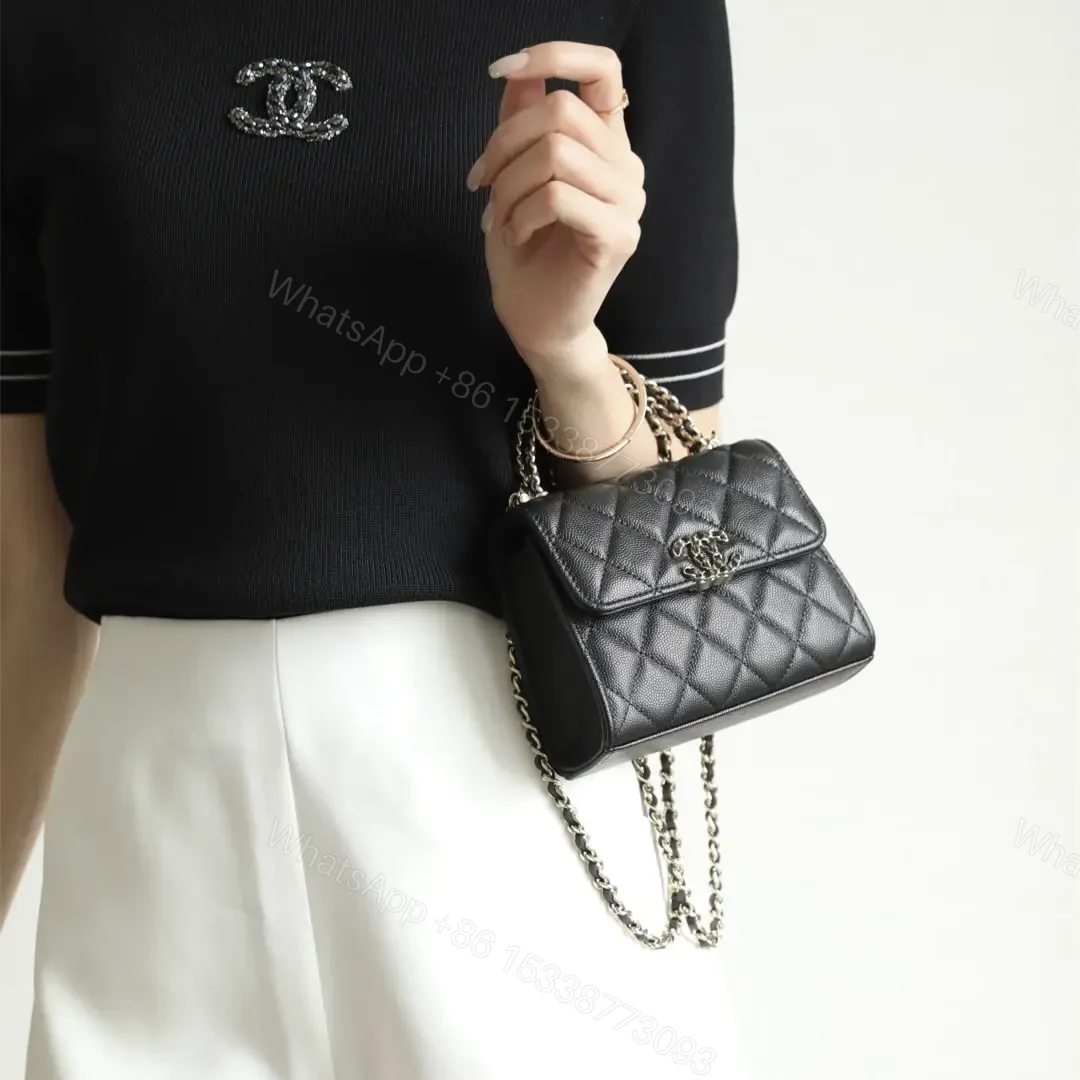 View 23 of 高仿Chanel*23P系列AP3237豎版Kelly手袋黑色免檢版