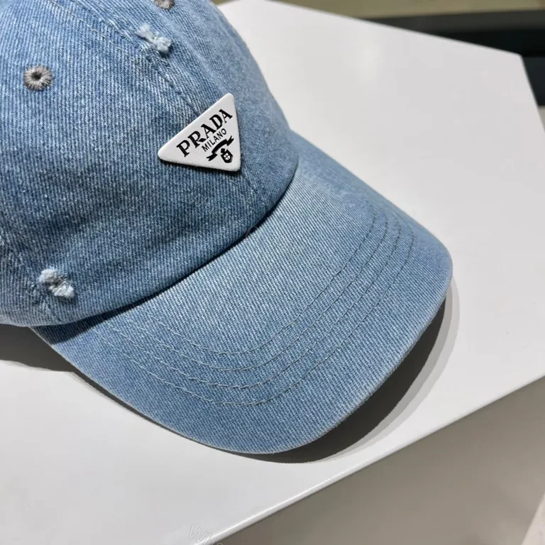 View 6 of Prada Denim Cap: Subtle Luxury Everyday Style