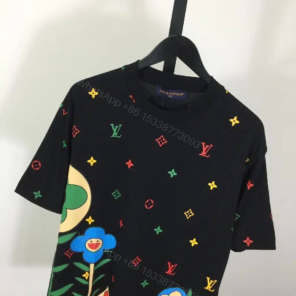 View 5 of Bold Floral Monogram Tee: Luxe Streetwear Essential