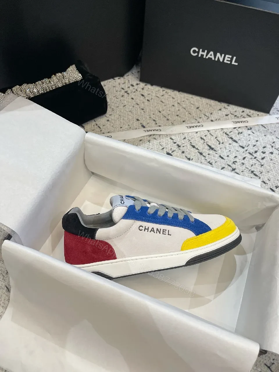 View 5 of Colorblocked Luxury High-Tops with Premium Detailing