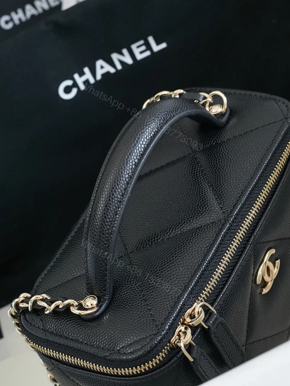 View 5 of Quilted Mini Crossbody: Luxe Texture, Gold Hardware, Compact Style