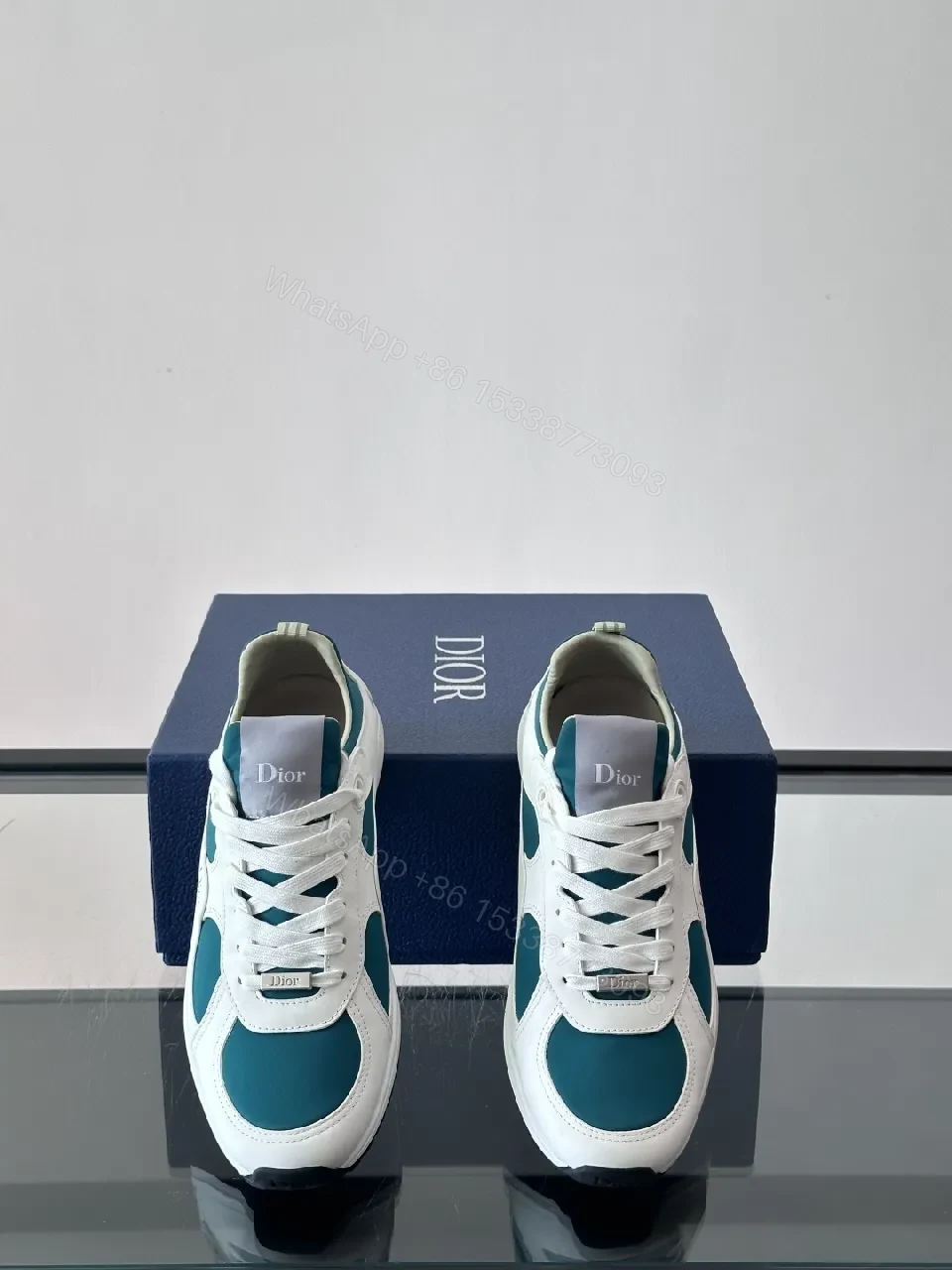 View 7 of White & Teal Luxe High-Tops: Modern Sport-Chic Comfort