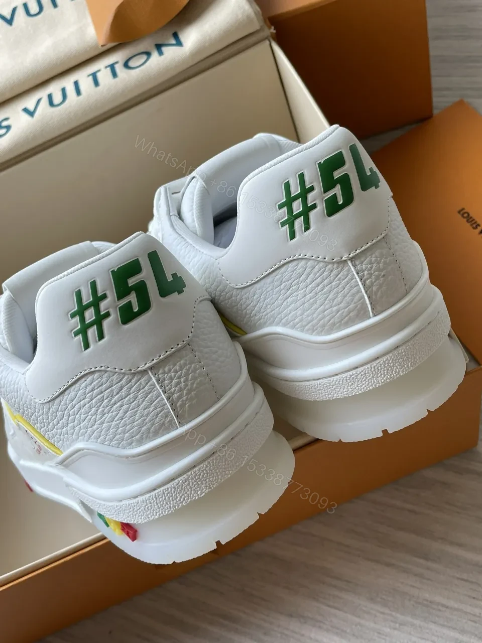 View 9 of White Textured Leather Sneakers Luxury Accents - Modern City Style