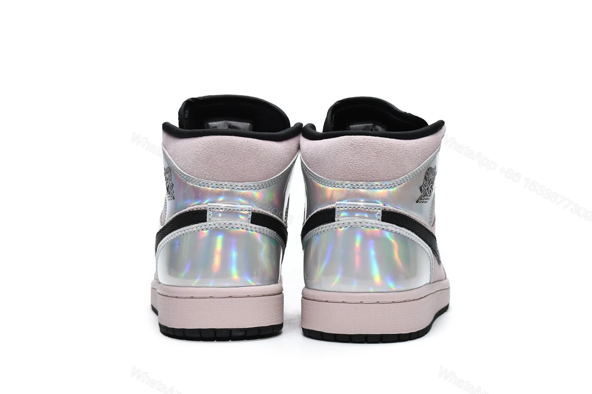 View 3 of Air Jordan 1 Mid Dirty Powder Iridescent (W) BQ6472-602