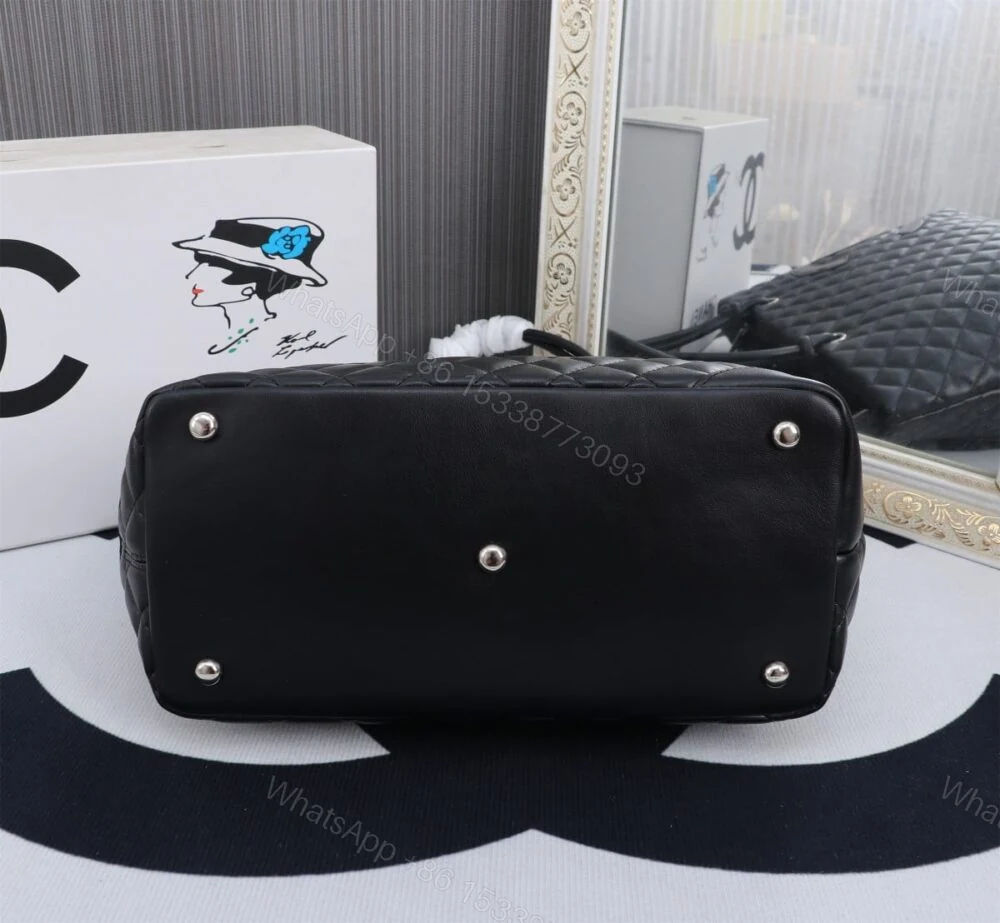 View 6 of Chanel Cambon Line Large Tote Bag In Black 41Cm A25169