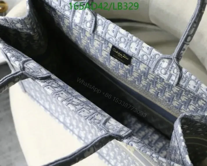 View 14 of Large Replica Dior Book Tote Handbag in Embroidered Canvas HKL478