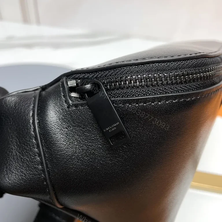 View 5 of Compact Leather Belt Bag â€” Subtle YSL Monogram, All-Day Luxury