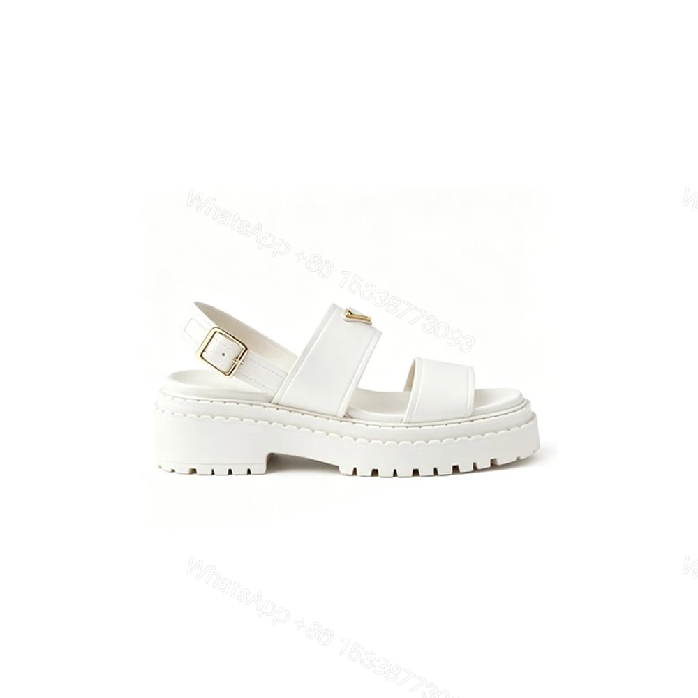 PRADA Leather Platform Sandals 322260 — view 1