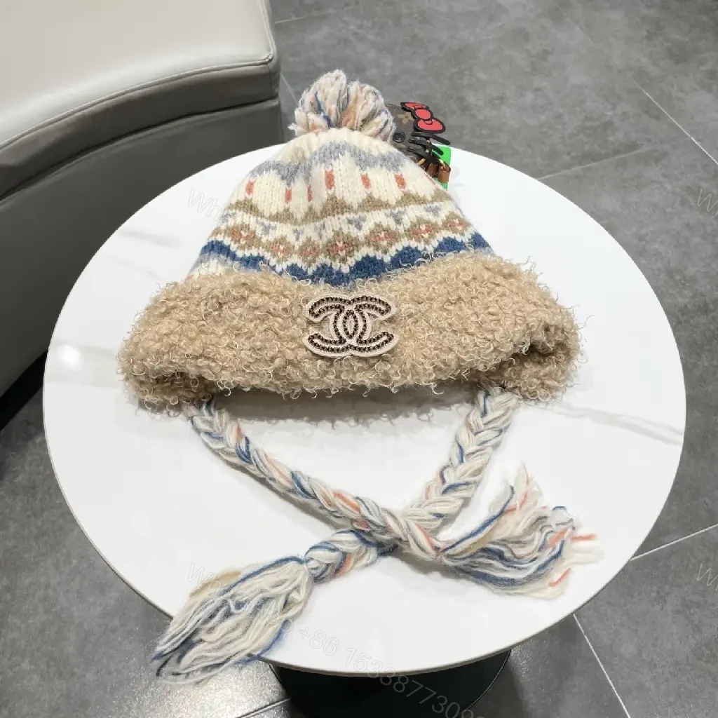 View 6 of Cozy Alpine Knit Beanie with Faux Shearling Brim and Patch